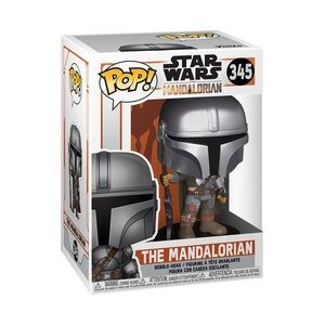 Pop Mandalorian Figure with Silver and Black